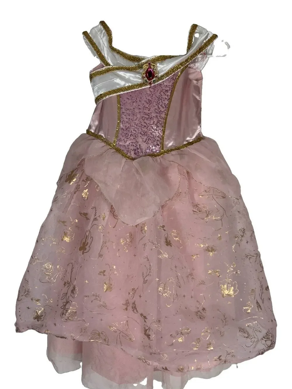 Disney's Sleeping Beauty Princess Aurora Girls' Costume Size 5/6 Dress